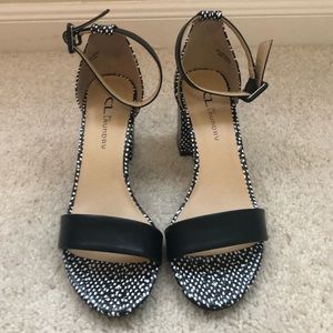 Chinese Laundry Black Jump Sandal Heels Size 8